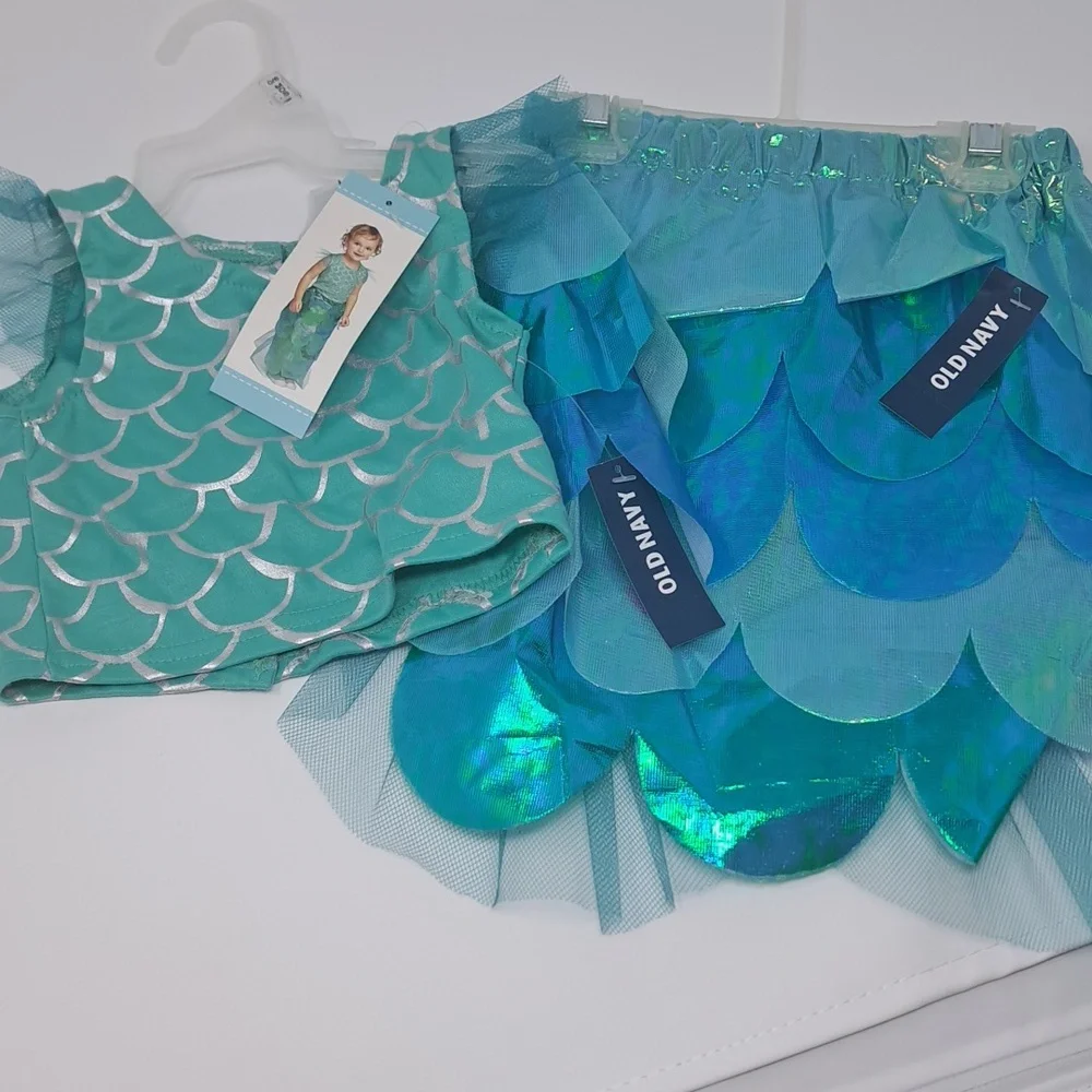 Old Navy New with tags 2pc Infant‎ Mermaid Costume Size 0-6M & 6-12M Months